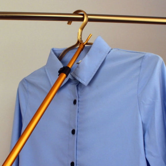 LEXSOMEO 2pcs Retractable Clothesline Pole Telescoping Clothes Reach Stick Clothes Reaching Pole