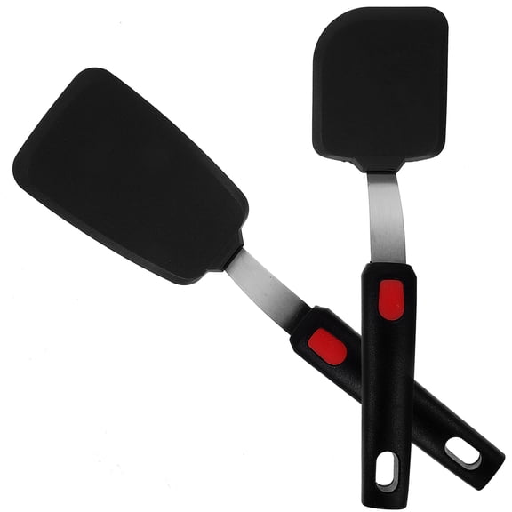 LEXSOMEO 2pcs Silicone Spatula Turner Egg Pancake Silicone Spatula Set Nonstick Cookware Cooking Utensil
