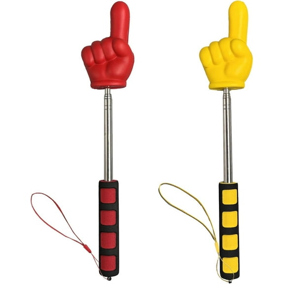 RENACLIPY Extendable Classroom Hand Pointer Set, 2 Ergonomic Plastic Pointers in Multi-Color for Teaching and Presentations