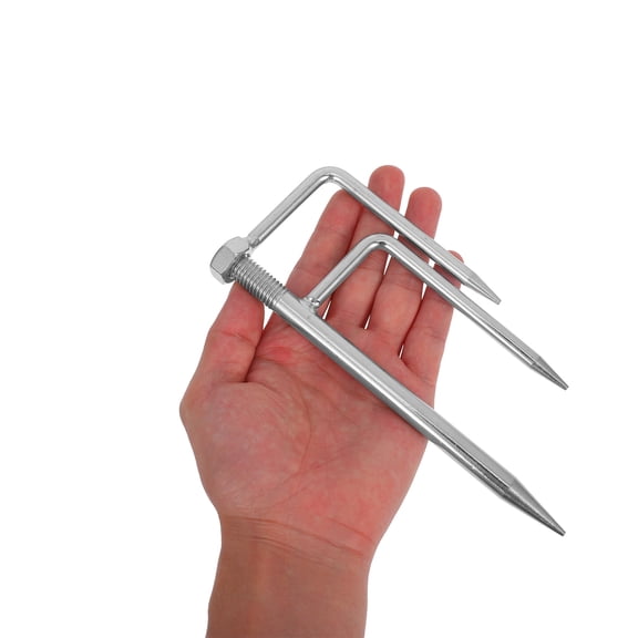 COOPHYA Ground Anchor Umbrella Stand Iron 2Pcs