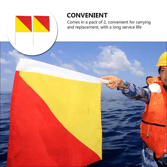 LEXSOMEO 2pcs Waving Match Signal Flag Handheld Signal Flag Small Waving Flag Commanding Handheld Flag