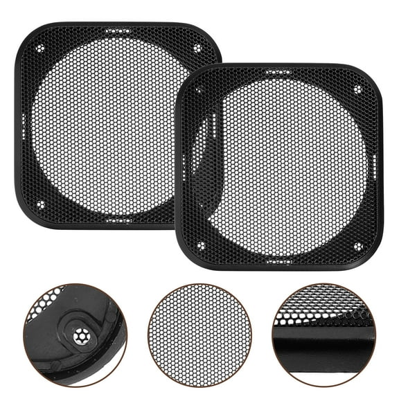 LEXSOMEO 3 Pcs Square Speaker Grill Cover for Car Audio Subwoofer Guard Protector Mesh Speaker Grille Replacement Speaker Covers DIY Speaker Cover