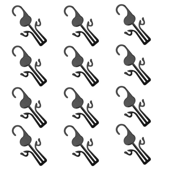 COOPHYA Black Shoe Hanger Hook Organizer for Home Made of Sturdy PP Material Design Holds All Shoe Sizes