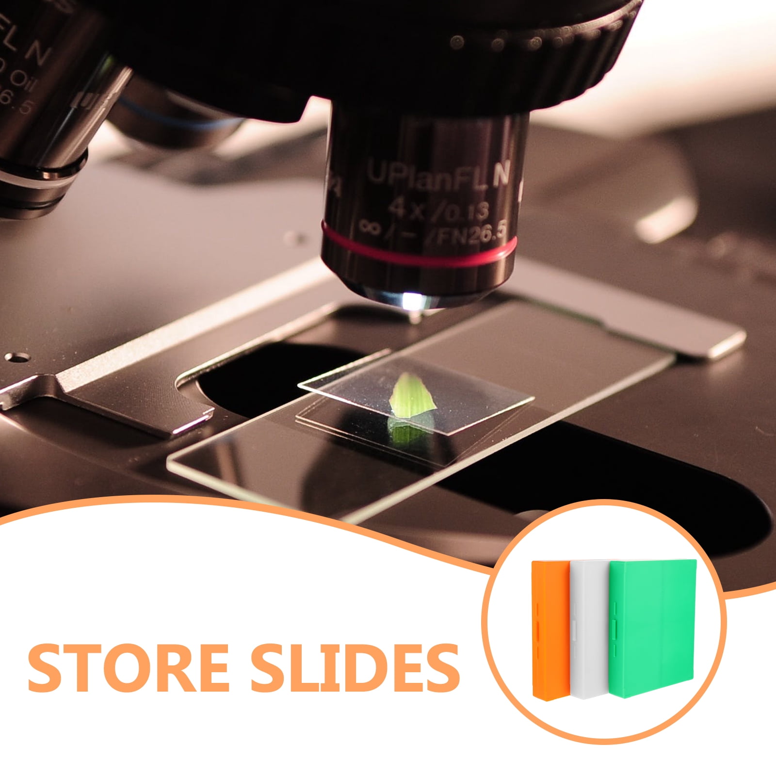 Microscope With Box To Quantify Fluewawnce LEXSOMEO 3pcs Microscope Slide Boxes Reusable Specimens Storage Box ...