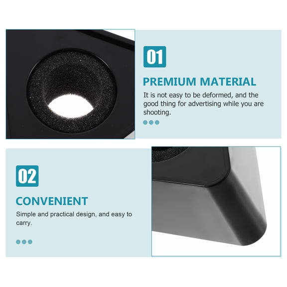 LEXSOMEO 3pcs Multi-Functional Mic Flags Plastic Microphone Logo Station Microphone Logo Flag Interview Logo Flag Mic Logo Flag Plastic Microphone Logo