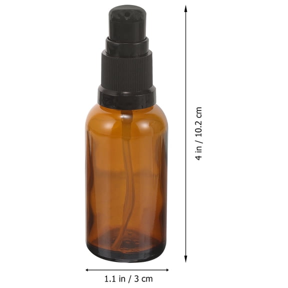 RENACLIPY 4-Pack Glass Pump Bottles for Refillable Travel Toiletries Liquid Storage Containers