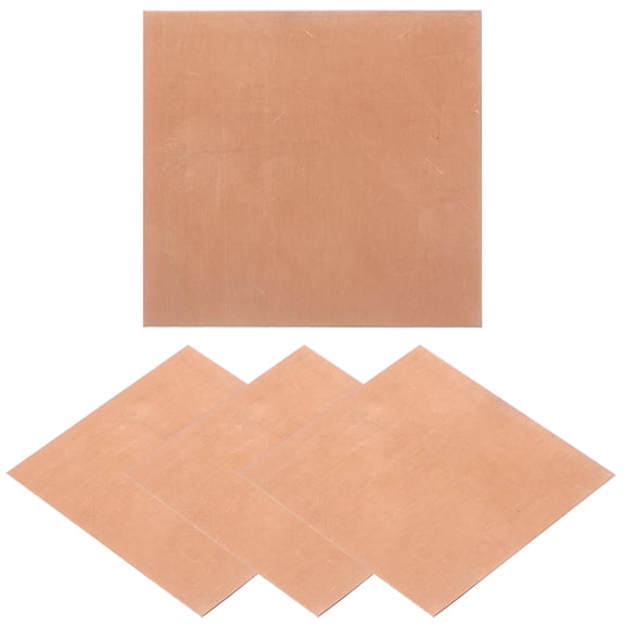 COOPHYA Heat Conducting Copper Sheets for Diy Projects Copper Material 4Pcs 1.97X1.97X0.02in