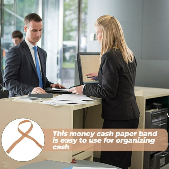LEXSOMEO 400pcs Money Paper Bands Banknote Paper Currency Bands Money Cash Wrappers