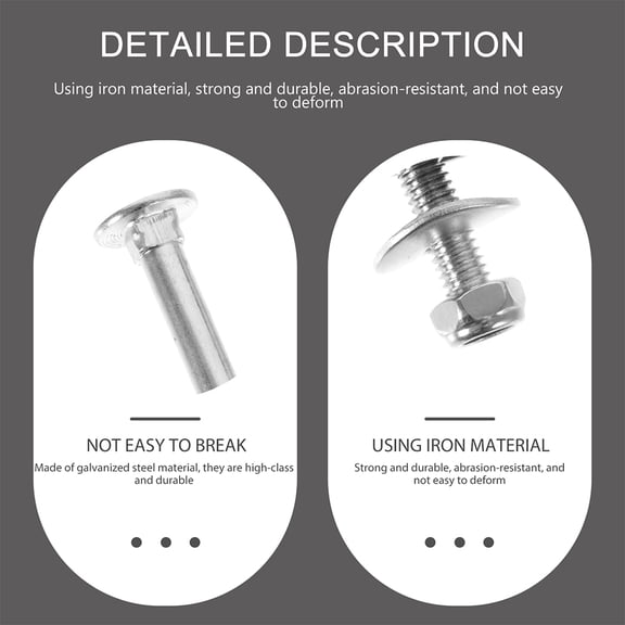 LEXSOMEO 48Pcs Fixing Screws Wear-Resistant Long Screws Professional Trampoline Screws