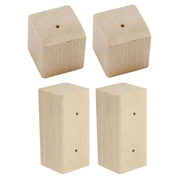 RENACLIPY 4-Piece Cake Flower Nail Display Base Set, Smooth Polished Wood Baking Accessory for Decorating