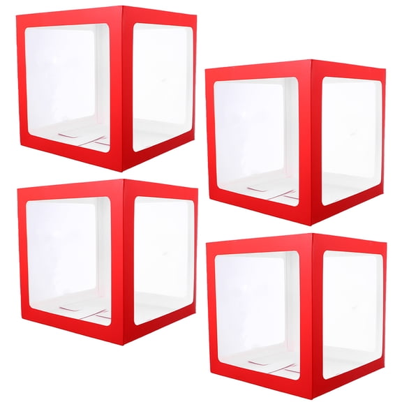 RENACLIPY Graduation Balloon Box Decorations Set, Transparent 4 Pieces for Party Celebrations and Events
