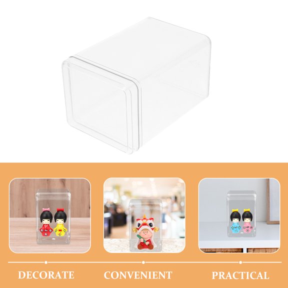 LEXSOMEO 4pcs Action Figure Storage Box Cartoon Figure Doll Display Box Countertop Display Box