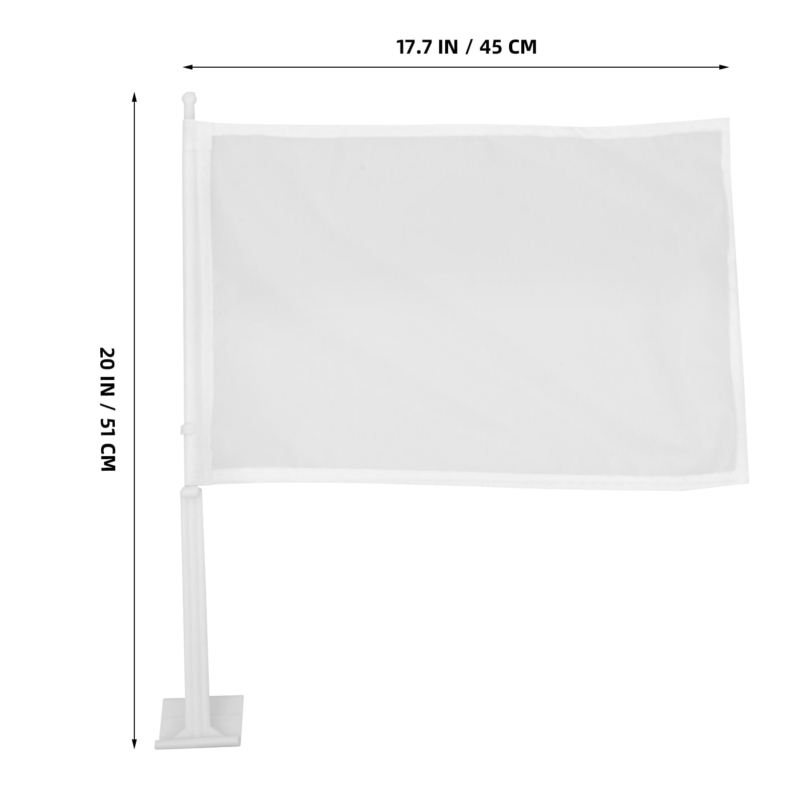 White Pvc Flags HEMOTON DIY Blank Handheld Flags for Decor White Lightweight Polyester ...
