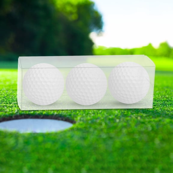 LEXSOMEO 4pcs Clear Plastic Display Case for Golf Balls PET Packaging Box Square Foldable Box for Collectibles Transparent Organizer for Home or Office