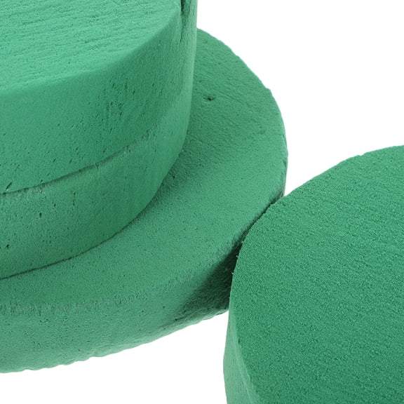 RENACLIPY 4-Pack Round Floral Mud Bowls Green Phenolic Resin Flower Packing Containers