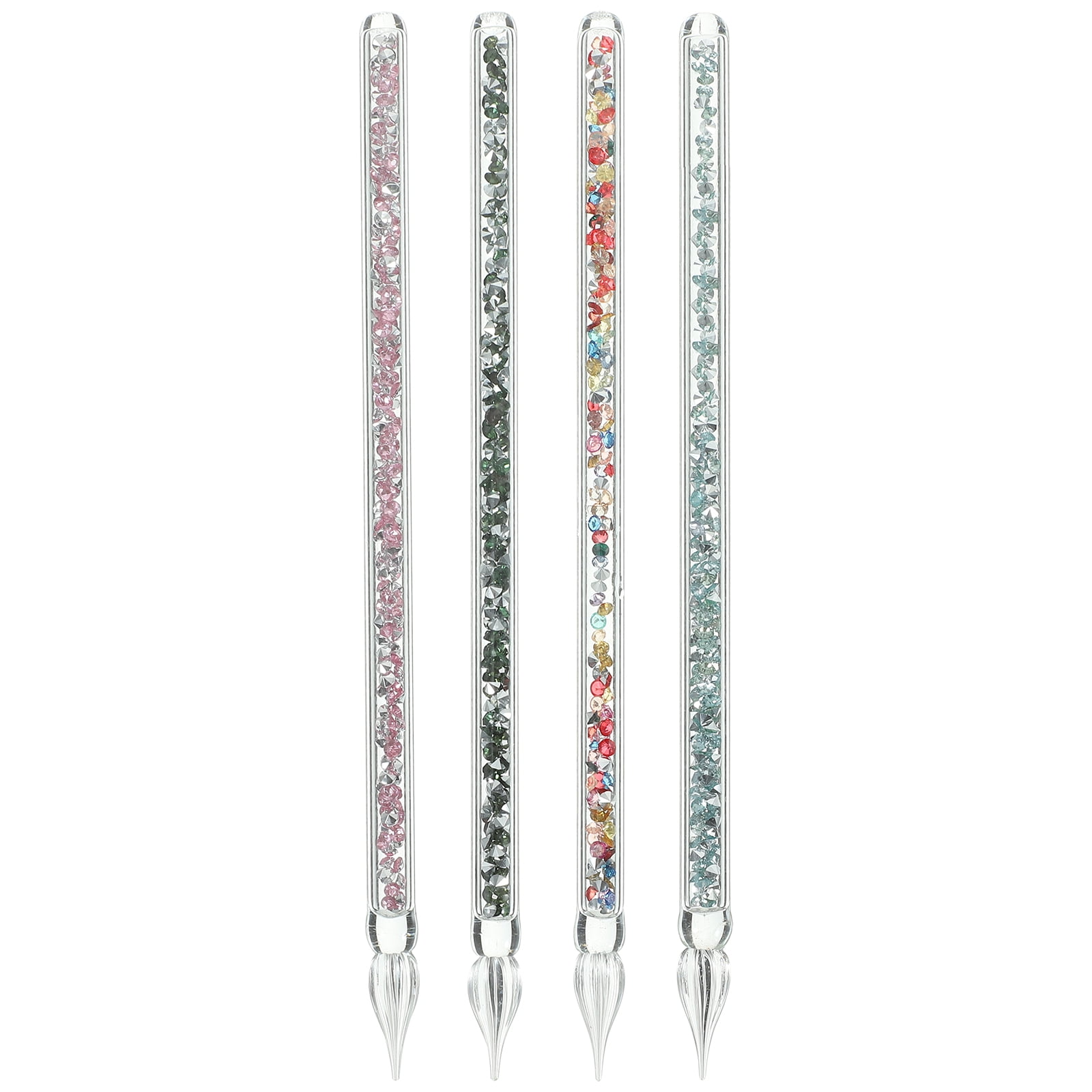 RENACLIPY Colored Glass Dip Pen Set 4 Pieces Portable Pens for Art Drawing Writing and Daily Use