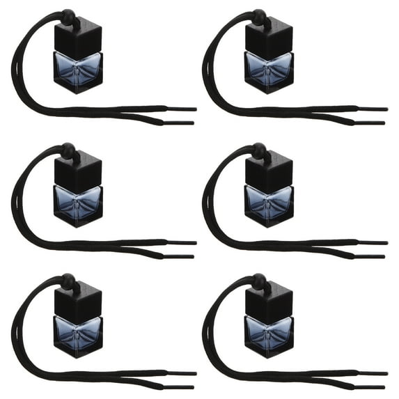 RENACLIPY Car Air Freshener 4-Pack Black Glass Scent Diffuser Stylish Vehicle Interior Fragrance