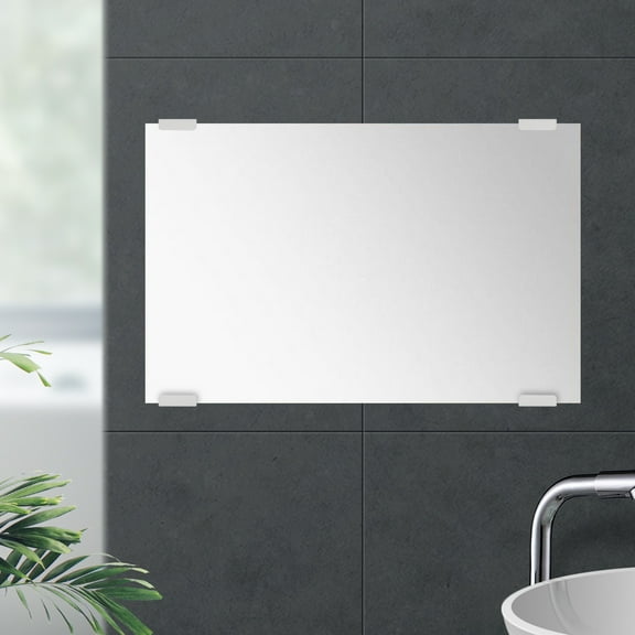 LEXSOMEO 4pcs Heavy Mirror Mounting Hardware Heavy Duty Metal Mirror Holder Clips Kit Wall Mounting Brackets For Frameless Mirrors