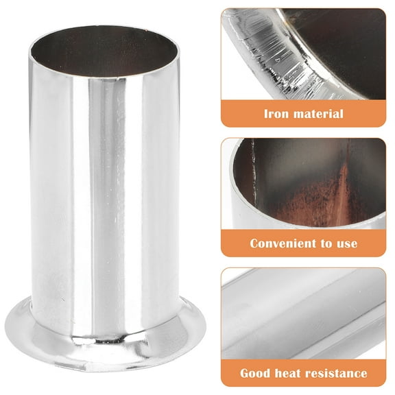 LEXSOMEO 4pcs Iron Art Chandelier Candle Light Socket Covers Chandelier Base Sleeves Metal Candle Light Bulb Socket Covers Light Fixture