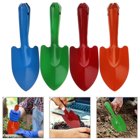 RENACLIPY Ergonomic Iron Garden Trowels 4-Piece Set for Easy Soil Digging and Planting Tools
