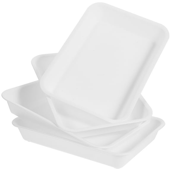 LEXSOMEO 4pcs Rectangle Serving Tray Party Food Tray Large Party Catering Tray Serving Tray Reusable Wedding Platter