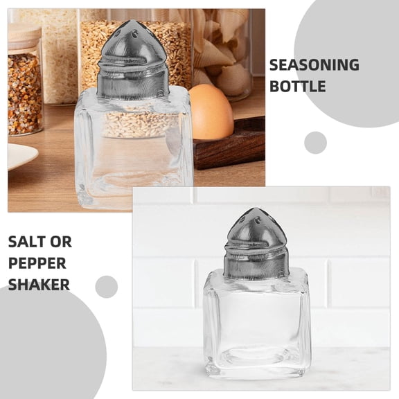 LEXSOMEO 4-Pack Empty Seasoning Shaker Jars for Salt, Pepper, and Spices - Kitchen and Outdoor Use Containers