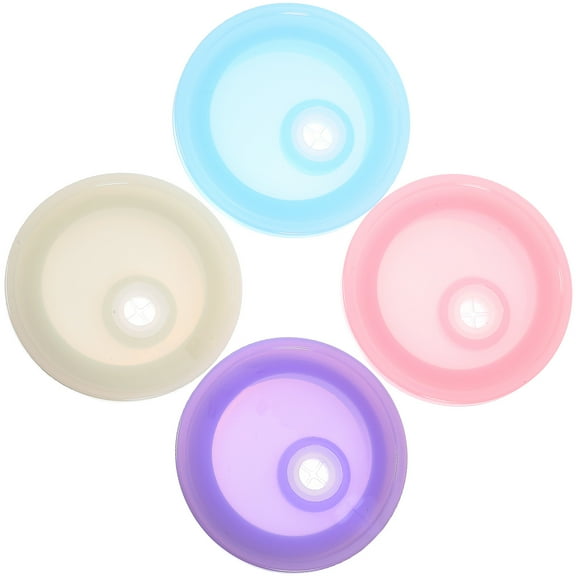 LEXSOMEO 4-Pack Spill Proof Replacement Lids for Tumblers, Reusable Cup Covers, and Leak Resistant