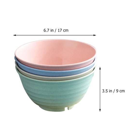 COOPHYA Ramen Bowl Microwavable Bowls Pink 4pcs