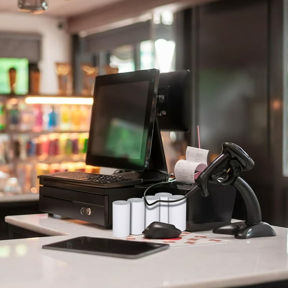 LEXSOMEO 5 Rolls Thermal Printer Papers Thermal Paper Receipt Paper Thermal Paper Roll Thermal Printer Sticker