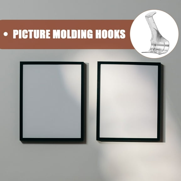 LEXSOMEO 50 pcs Picture Molding Hooks Heavy Duty Picture Rail Hooks S-shaped Picture Rail Hooks