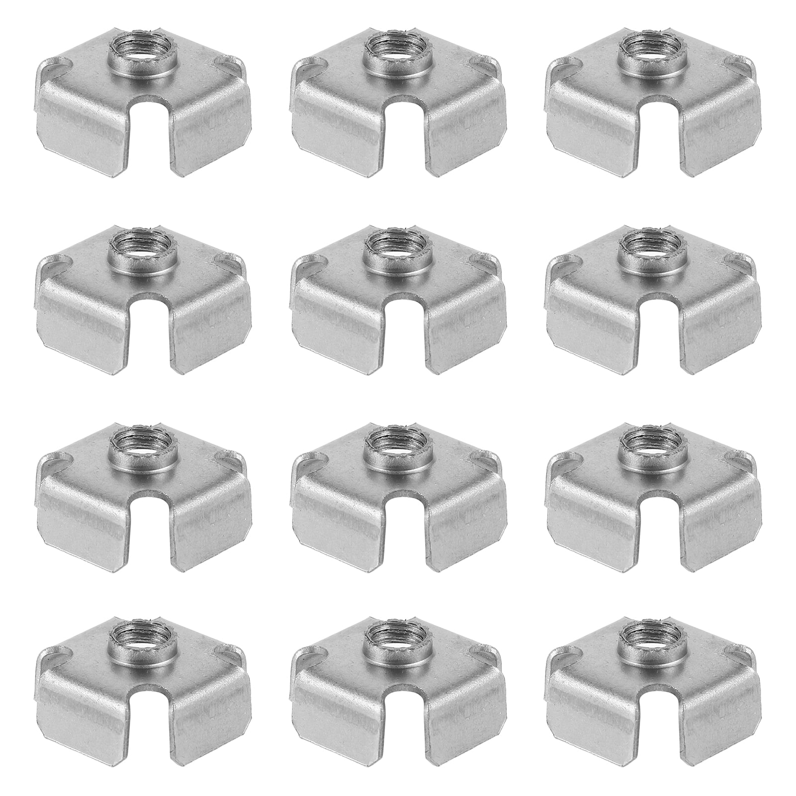 LEXSOMEO 50Pcs Threaded Inserts for Square Tubing Metal Threaded Nut Inserts Replacement Square Tube Inserts