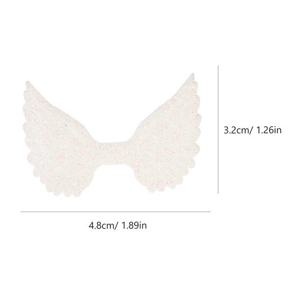 RENACLIPY Clothing Decor Accessory White Angel Wing Embroidery Patch 50Pcs