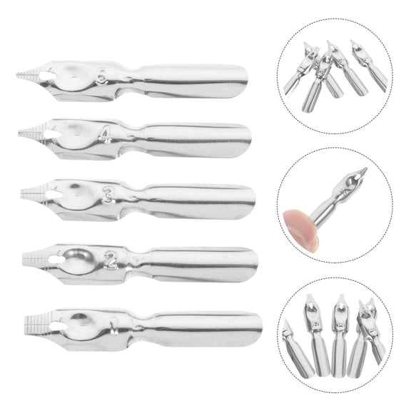 COOPHYA 5-Piece Pen Nibs Set, Plated Steel Tips for Practice, Drawing, and Everyday Writing