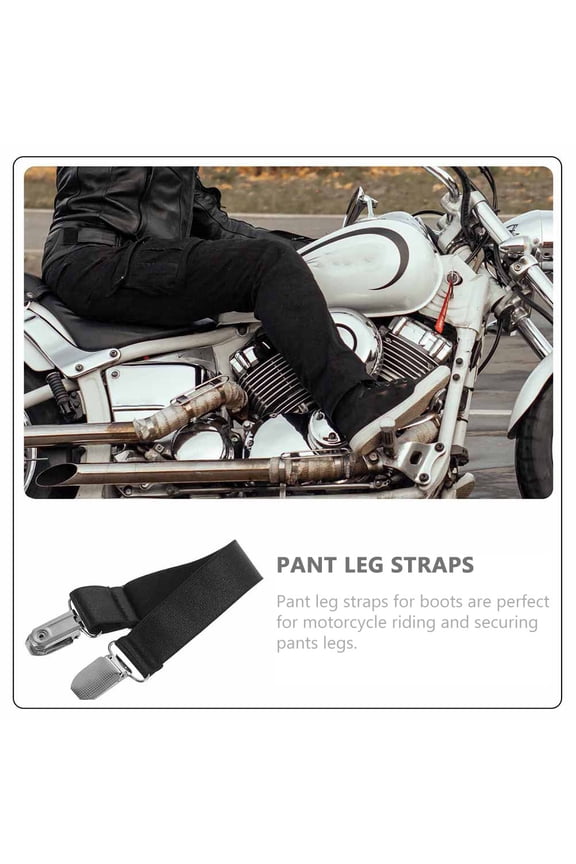 5Pcs Black Boot Straps for Pants with High Elasticity and Comfortable Fit