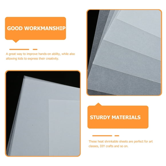 LEXSOMEO 5pcs Heat Shrink Sheets Printable Heat Shrink Art Film Sheets Crafts Making Materials