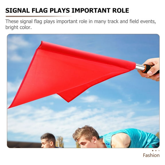 RENACLIPY Traffic Control Flags Red Polyester 6Pcs