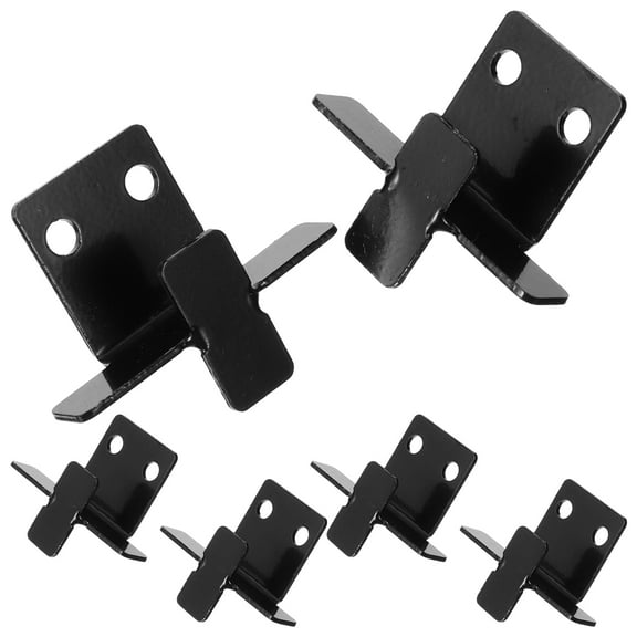 RENACLIPY Stainless Steel Mirror Holders Utility Hooks for Home, Black, 6 Pieces Wall Mount Hooks