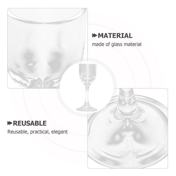 RENACLIPY Clear Glasses for Home Use Made of Sturdy Glass Transparent Color Elegant and Reusable 6pcs