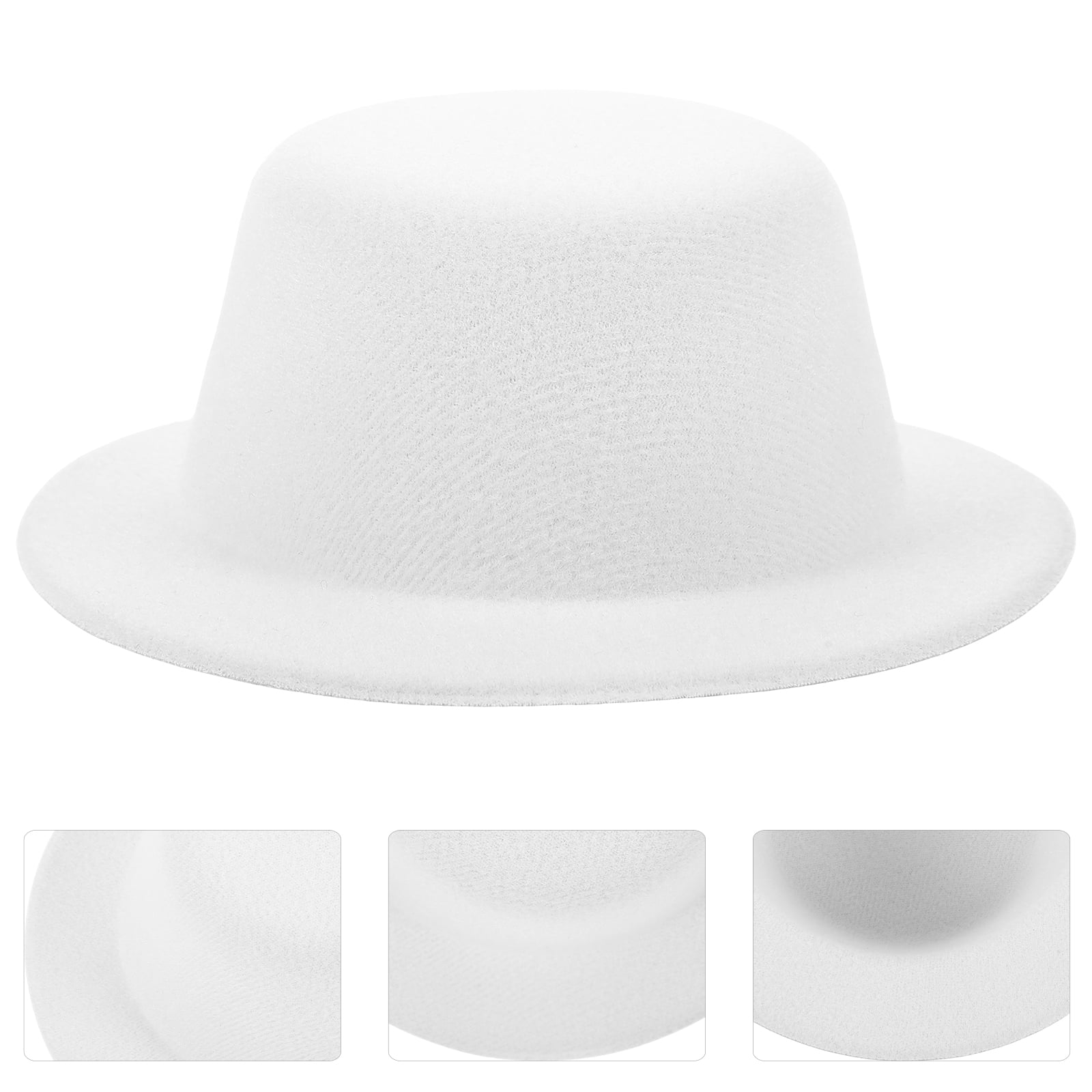 LEXSOMEO 6pcs Small Wide Brim Hats Felt Handcraft Mini Top-hat For ...