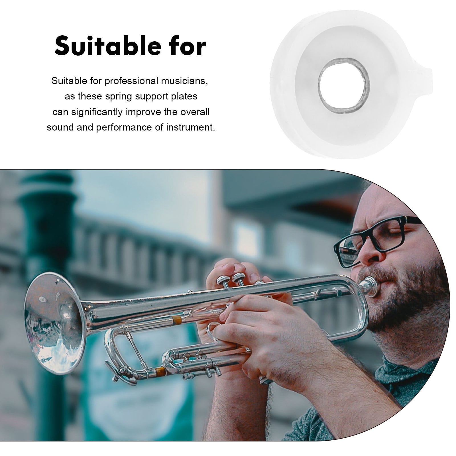 LEXSOMEO 6pcs Trumpet Valve Washers Trumpet Spring Repair Washers Musical Instruments Accessories