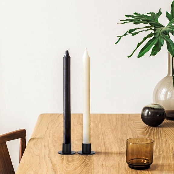 COOPHYA Home Decor Metal Candlesticks Black 8Pcs