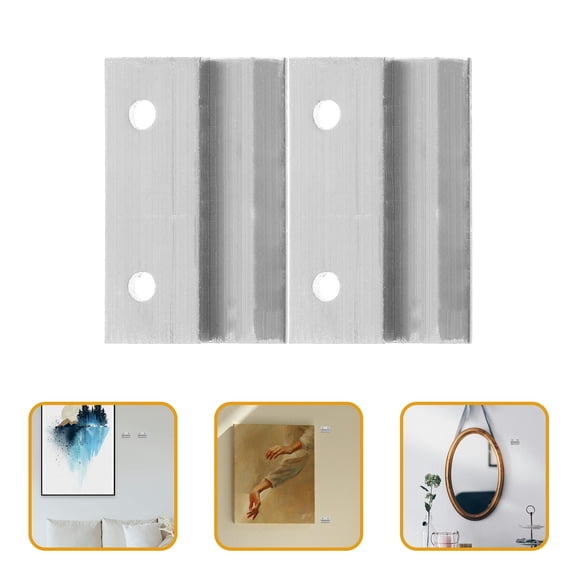 LEXSOMEO 8pcs French Cleat Picture Hanger Art Frames Hanging Clips Wall Mounting Brackets