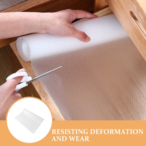 RENACLIPY Clear EVA Cabinet Liners Non- , Moisture-Resistant Shelf Protectors for Furniture and Drawers