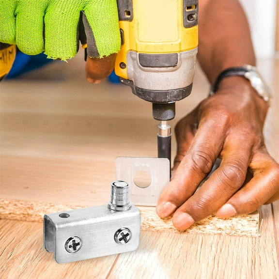 LEXSOMEO 8pcs Stainless Steel Shower Door Pivot Hinges 8pcs Silver for 5-7mm Glass Cabinet Doors Hinges for Glass Doors 5-7mm