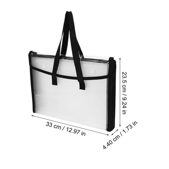 COOPHYA Portable Black Plastic File Organizer for Receipts and Business Cards Storage