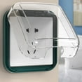 thumbnail image 1 of RENACLIPY Waterproof Green Socket Rain Cover for Home Outlet Protection with Self Adhesive Wall Mount, 1 of 5