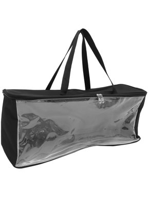 Black Portable Hat Storage Organizer with Clear Window and Durable PVC Material