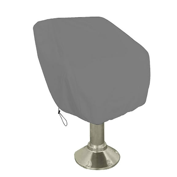 LEXSOMEO Boat Seat Cover 210d Clothes Waterproof Captain Chair Pontoon Boat Bench Chair Seat Pedestal Cover Helm Chair Protector For Marine Boat Kayak Grey 60x55x63cm