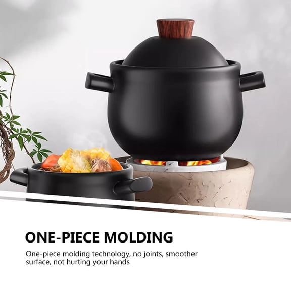 LEXSOMEO Casserole Soup Cooking Pot Soup Rice Ceramic Stewing Pot Bibimbap Cooking Pot with Handle