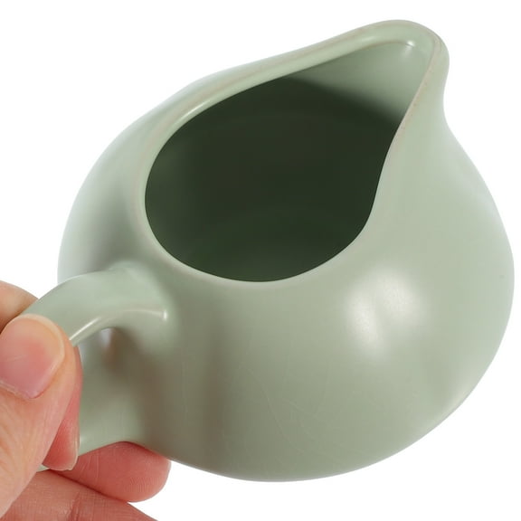 RENACLIPY Ceramic Sauce Pitcher Gravy Boat with Handle for Storage